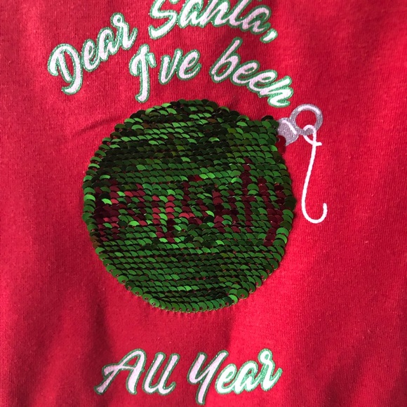 NWT Magical Season Christmas dress girls nice |naughty. Red white green. L 12/14 - Picture 10 of 11